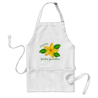 Watercolor Yellow Wildflower Digital Illustration Standard Apron