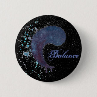 Watercolor Yin Yang - Balance 6 Cm Round Badge