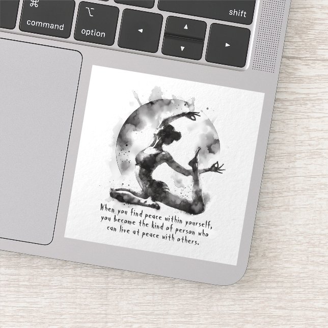 Watercolor Yoga Reiki One-Legged King Pigeon Pose (Detail)