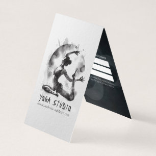 Watercolor Yoga Reiki One-Legged King Pigeon Pose Business Card