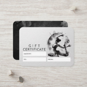 Watercolor Yoga Reiki One-Legged King Pigeon Pose Discount Card