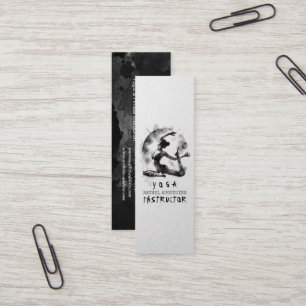 Watercolor Yoga Reiki One-Legged King Pigeon Pose Mini Business Card