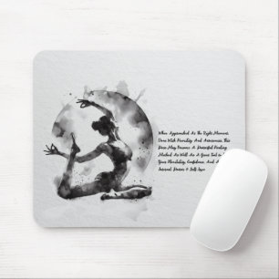 Watercolor Yoga Reiki One-Legged King Pigeon Pose Mouse Pad
