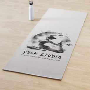 Watercolor Yoga Reiki One-Legged King Pigeon Pose Yoga Mat