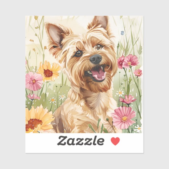 Watercolor Yorkie Sticker for Dog Lovers Gift (Sheet)