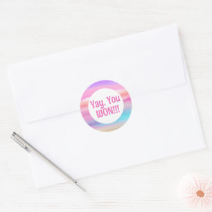 Watercolor "You Won" Sticker
