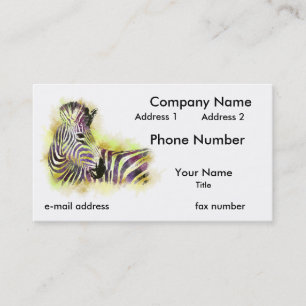 Watercolor Zeba Business Card