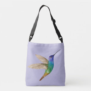 WatercolorGolden-tailed Sapphire Hummingbird Crossbody Bag