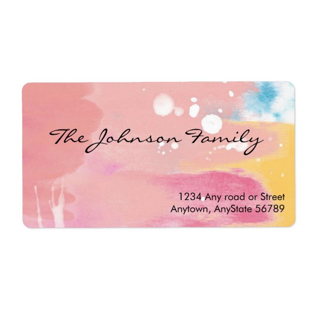 Watercolors Address Label (Front)