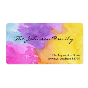 Watercolors Address Label