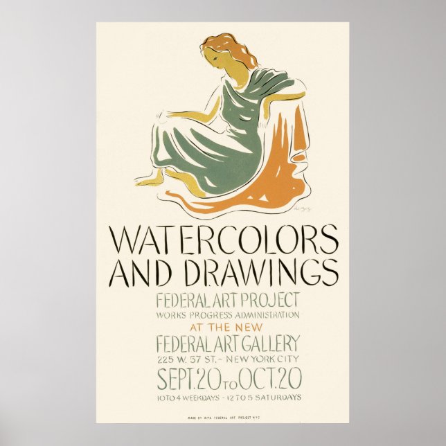 Watercolors and Drawings Poster (Front)