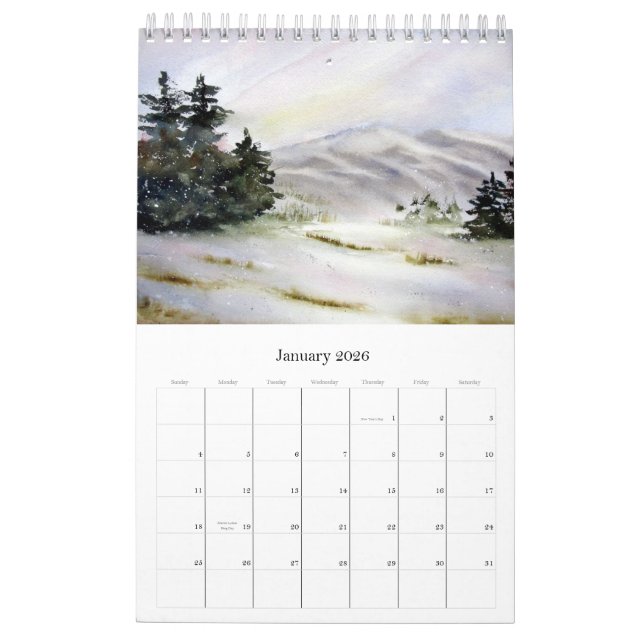 Watercolors by Lin Frye 2012 Calendar (Jan 2026)