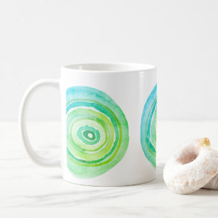 Watercolors Circles Rings Abstract Art Coffee Mug