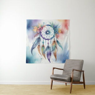 Watercolors dreamcatcher tapestry