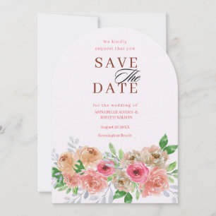 watercolors Florals Modern Botanical Wedding Save The Date