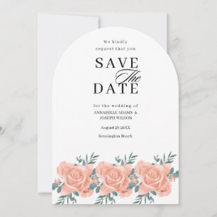 watercolors Florals Modern Botanical Wedding Save The Date