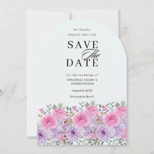 watercolors Florals Modern Botanical Wedding Save The Date