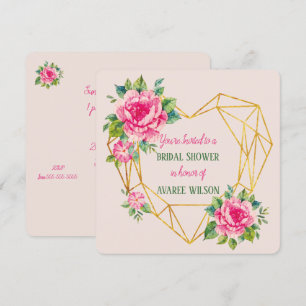 Watercolors Flower Bridal Shower Invitation