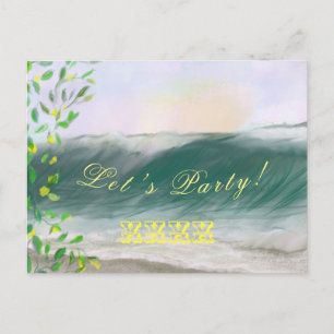 Watercolors for Birthday Party Postcard
