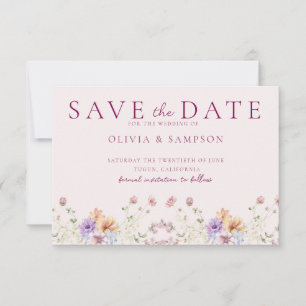 watercolors Modern Botanical summer Wedding Save The Date