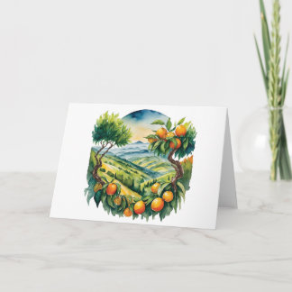 Watercolors of Sicily - Oranges Note Card