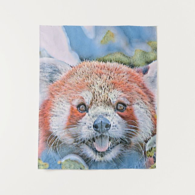 Watercolors - Red Panda Tapestry (Front)