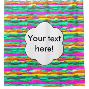 Watercolors stripes shower curtain