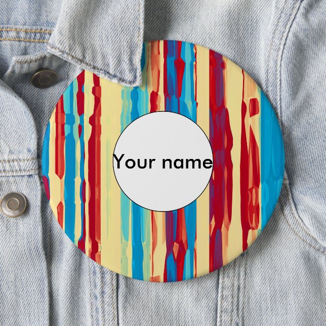 Watercolors texture 6 cm round badge (In Situ)