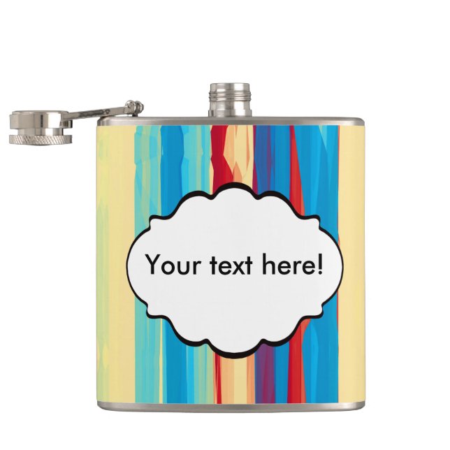 Watercolors texture hip flask (Opened)
