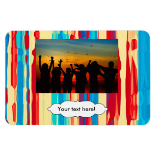 Watercolors texture magnet