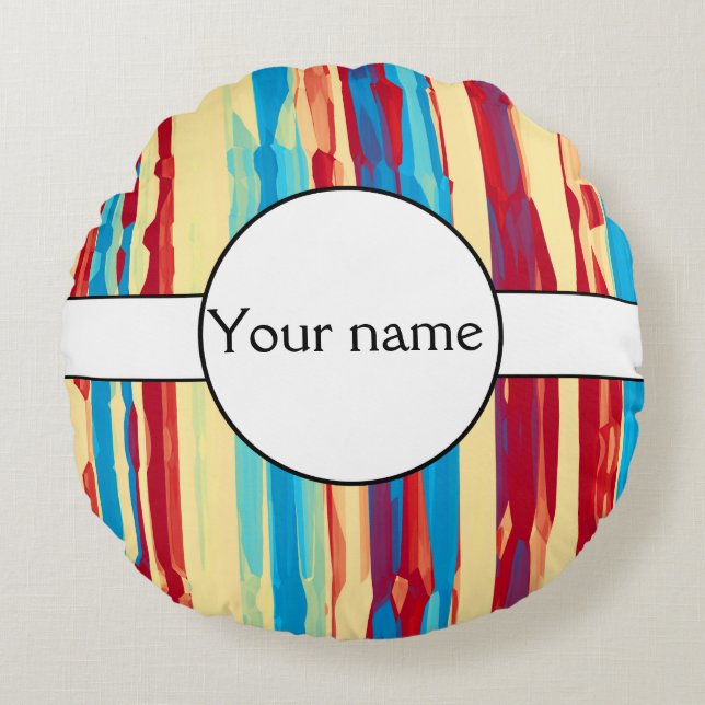 Watercolors texture round cushion (Front)