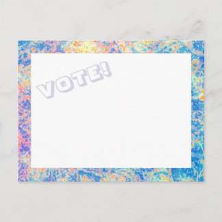 Watercolors VOTE! postcard