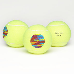 Watercolors waves abstract design tennis balls