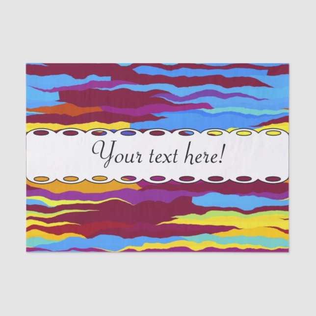Watercolors waves abstract design tissue paper (Front)