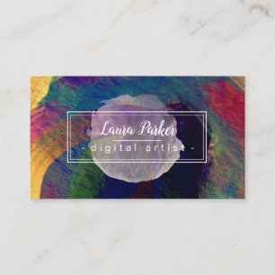 Watercolour Abstract Elegant Splatter Stroke Art   Business Card