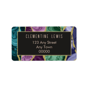 Watercolour Agate Address Label