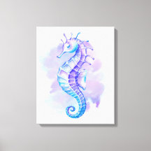 Watercolour artwork of Seahorse (1)