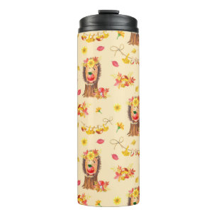 Watercolour Autumn seamless pattern. Cute watercol Thermal Tumbler