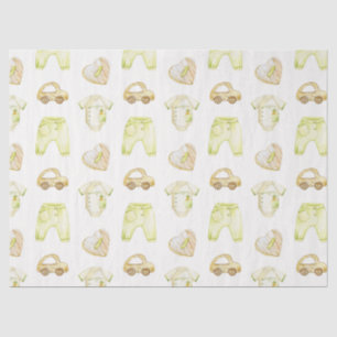 Watercolour baby boy boho  tissue paper