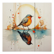 Watercolour Bird: Lovely Details in Minimalism