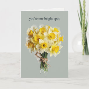 Watercolour Blooms Daffodil Modern Mother's Day Holiday Card