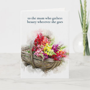 Watercolour Blooms   Snapdragon Fresh Mother's Day Holiday Card