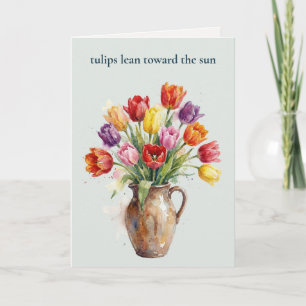 Watercolour Blooms Tulips Modern Mother's Day Holiday Card