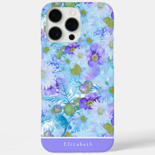 Watercolour Bush Wildflower Romantic Blue Case-Mat iPhone 16 Pro Max Case