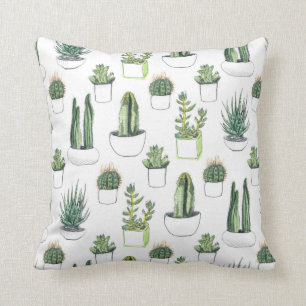 Watercolour Cacti & Succulent Cushion