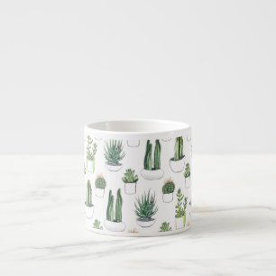 Watercolour Cacti & Succulent Espresso Cup