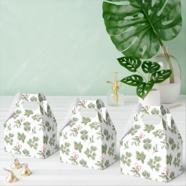 Watercolour Christmas Pattern  Favour Box (Multiple)