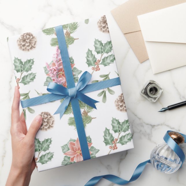 Watercolour Christmas Pattern  Wrapping Paper (Gifting)