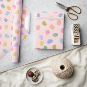 Watercolour confetti wrapping paper