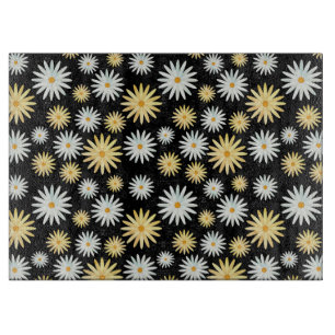 Watercolour Daisy Pattern for Kitchen Cutting Board